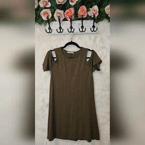 Pull&Bear Cutout Shoulder Mini Dress